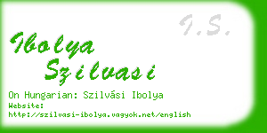 ibolya szilvasi business card